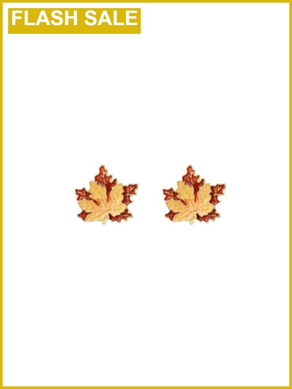 Maple Leaf Dangle Earrings Crystal Zinc Alloy Handmade Lightweight Gift